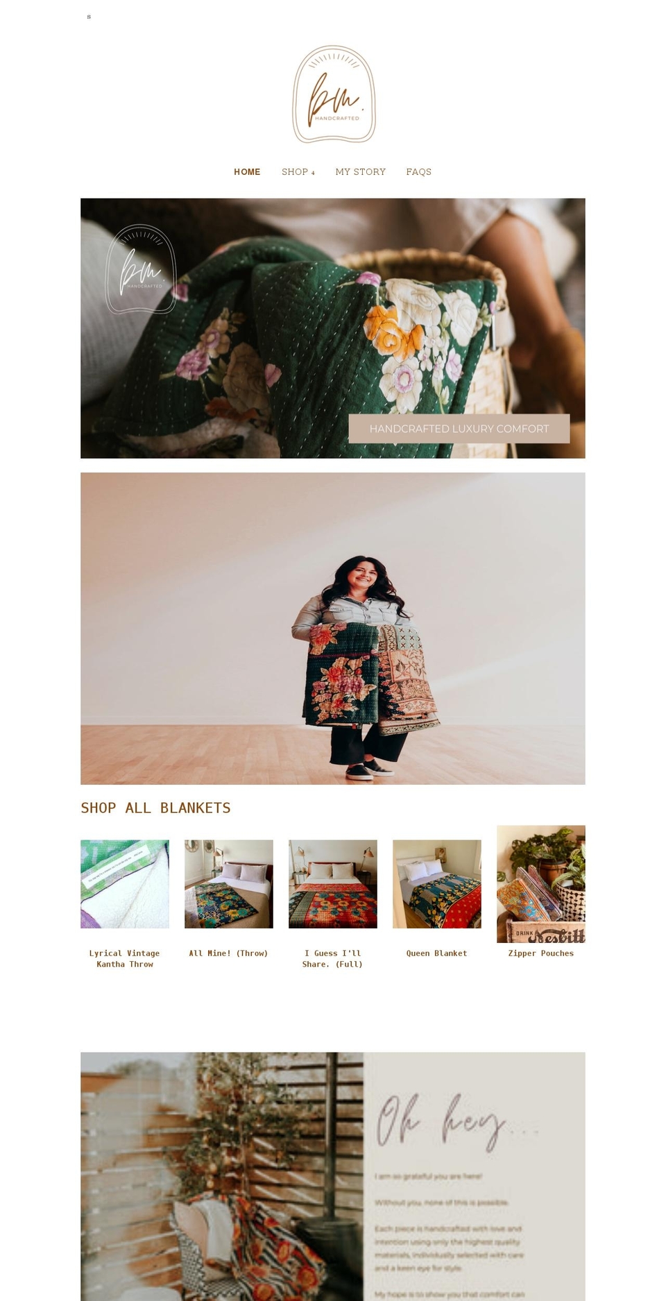 bridgettemariehandcrafted.com shopify website screenshot