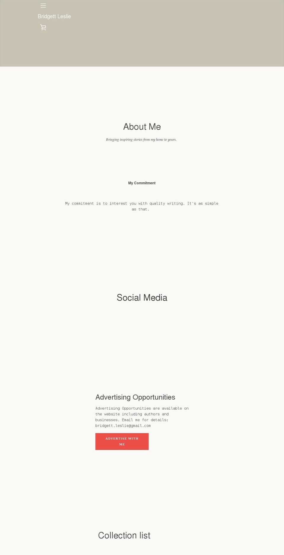 bridgettleslie.com shopify website screenshot