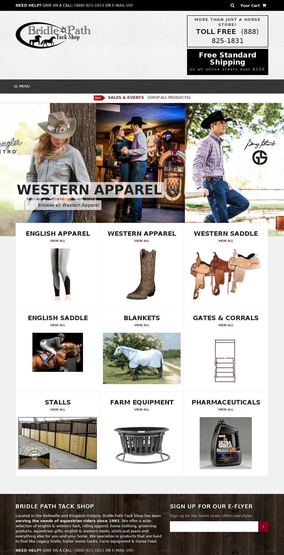 bridlepathtack.com shopify website screenshot