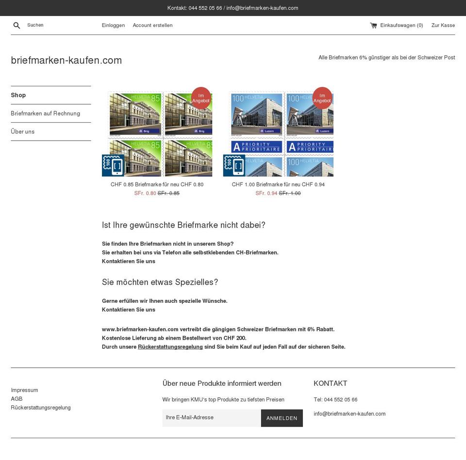 briefmarken-kaufen.com — Shopify storefront screenshot
