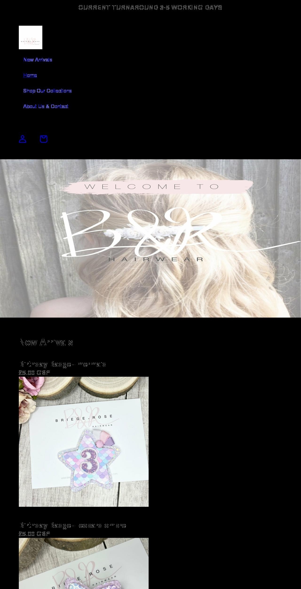 briegeandrose.com shopify website screenshot