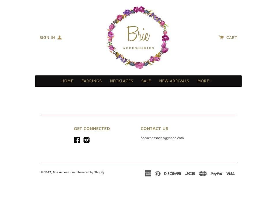briejewelry.com shopify website screenshot