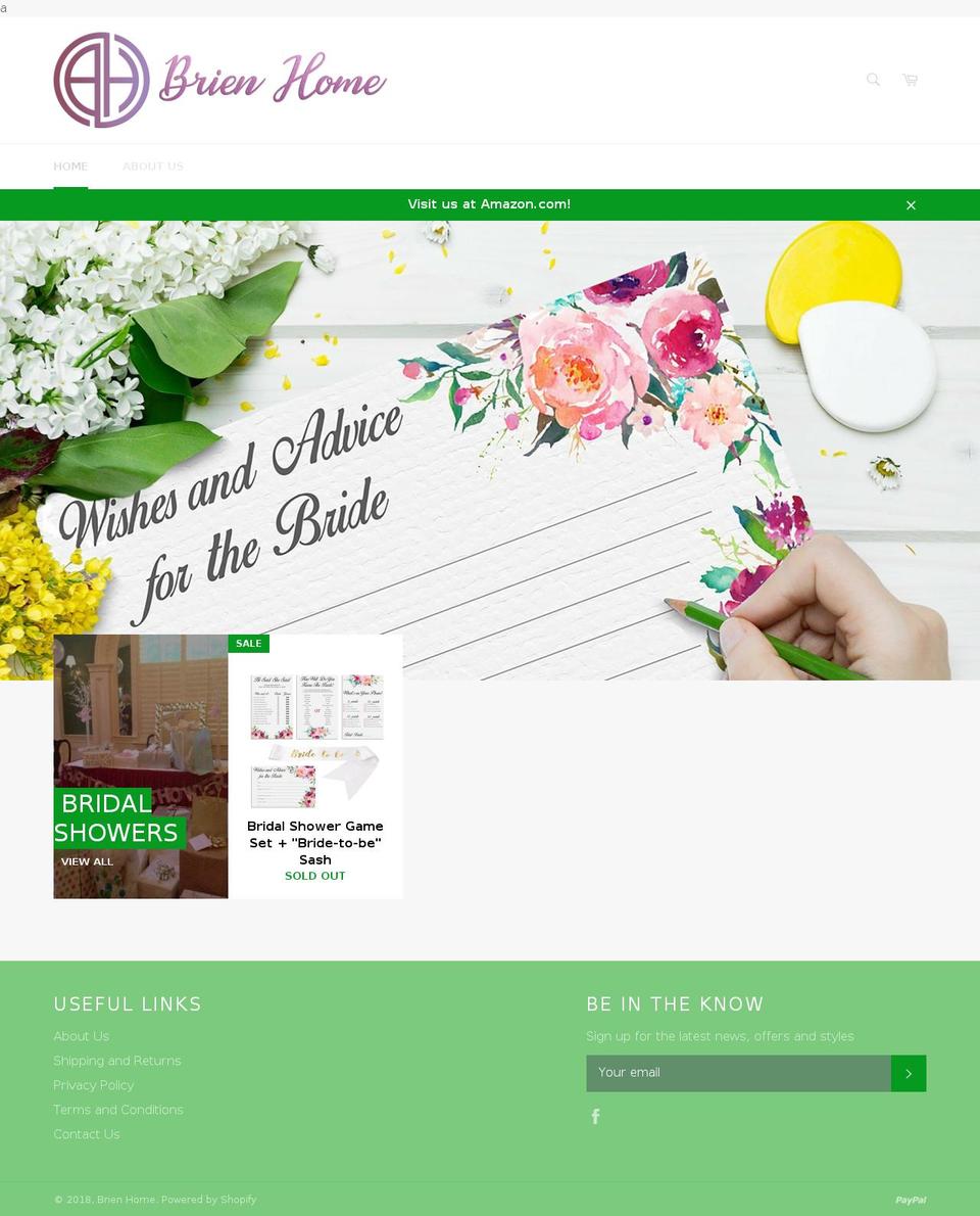 brienhome.com — Shopify storefront screenshot
