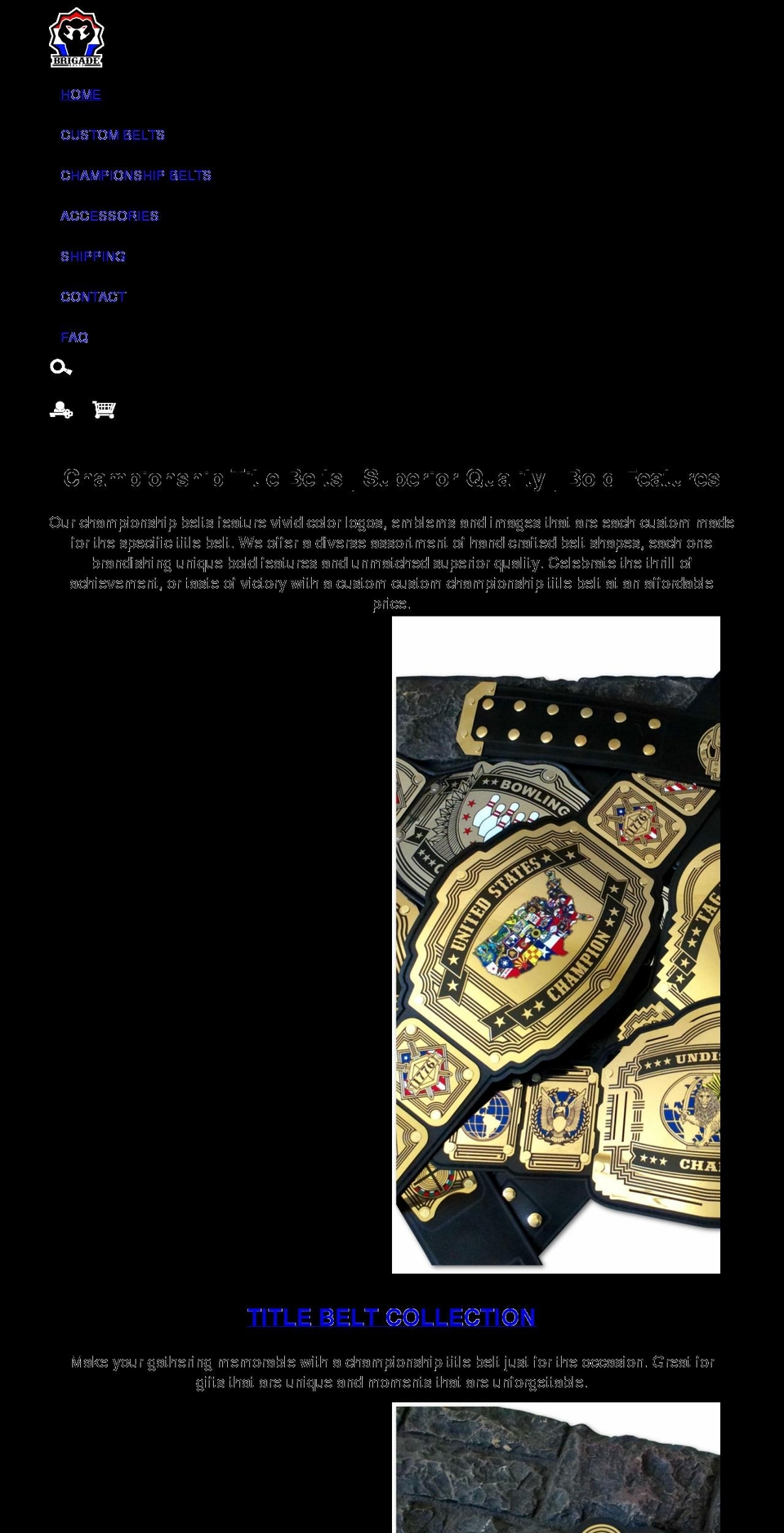 brigadebelts.com shopify website screenshot