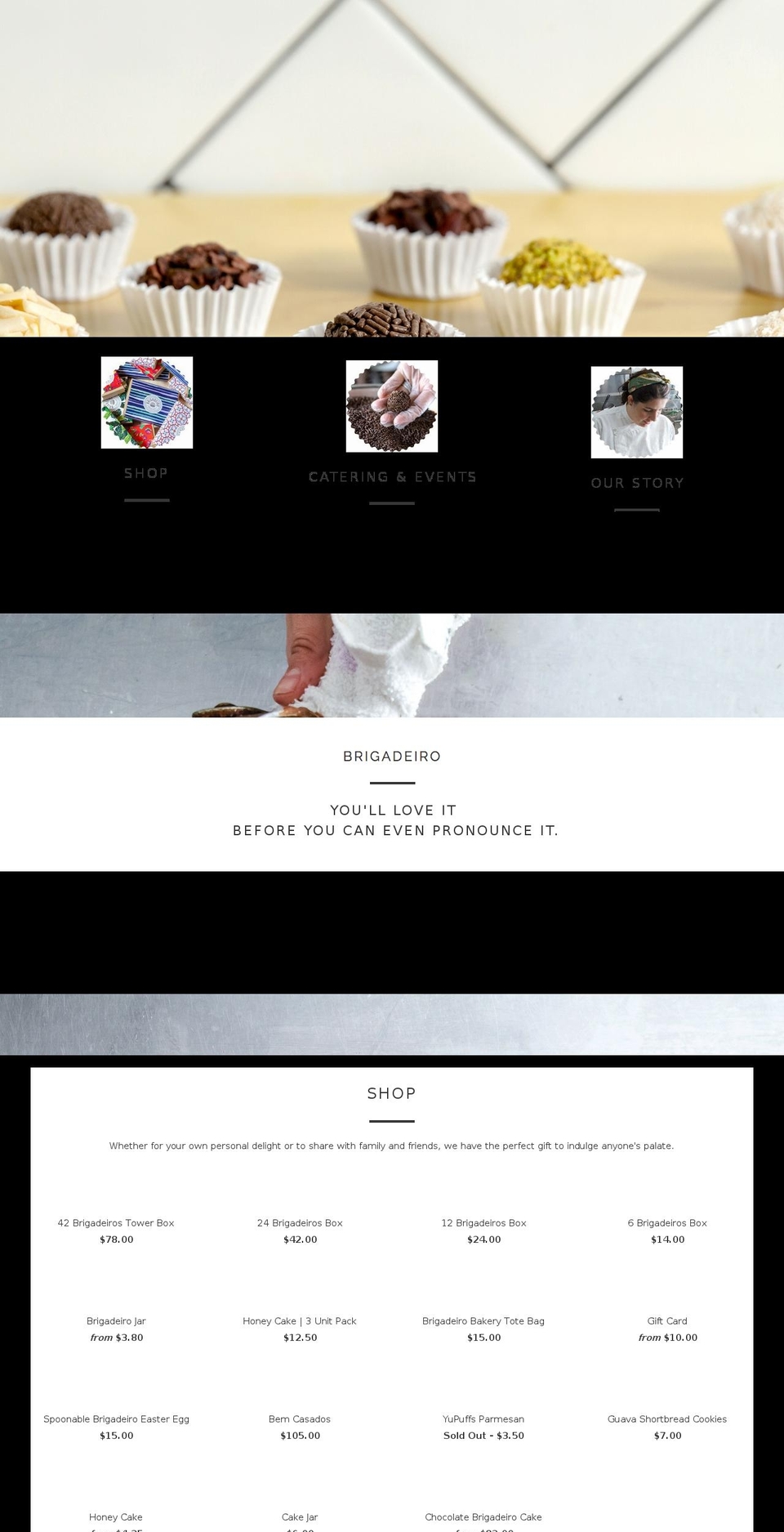brigadeironyc.com shopify website screenshot