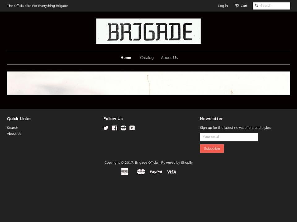 brigadeofficial.com shopify website screenshot