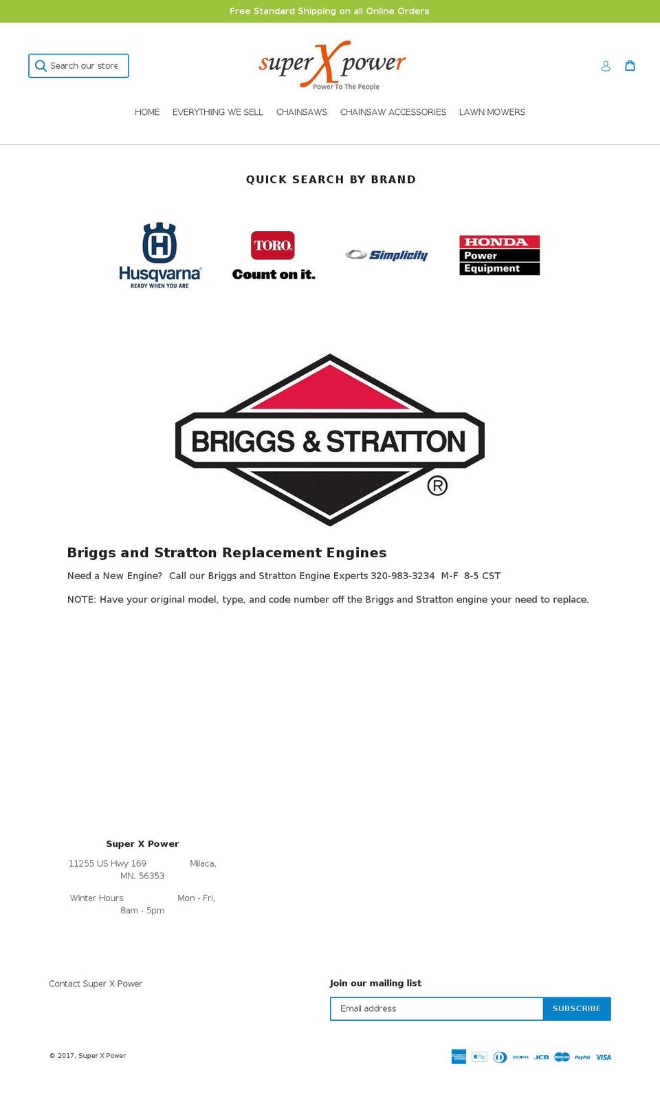 briggsandstrattonpart.com shopify website screenshot