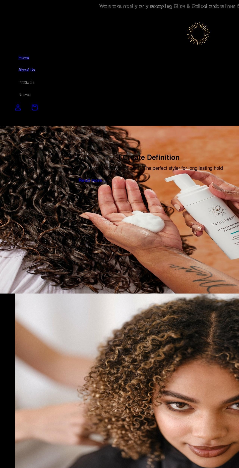 brightandcurly.com shopify website screenshot