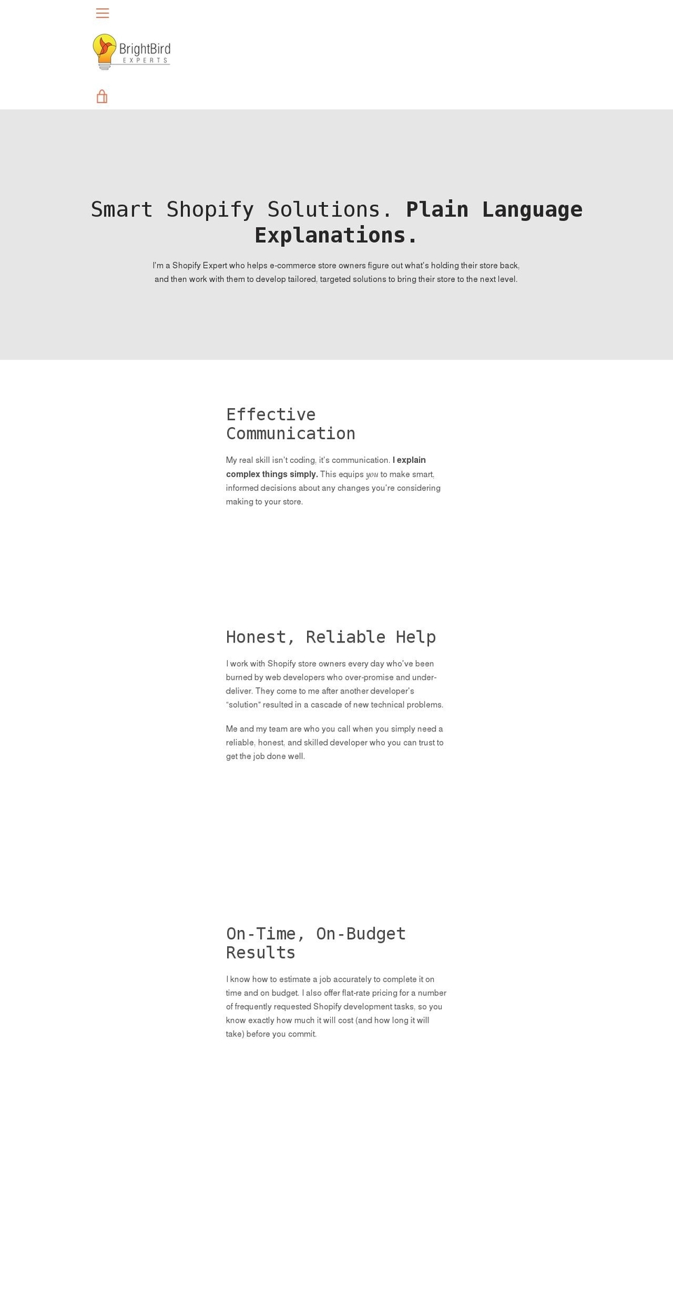 brightbird.ca shopify website screenshot