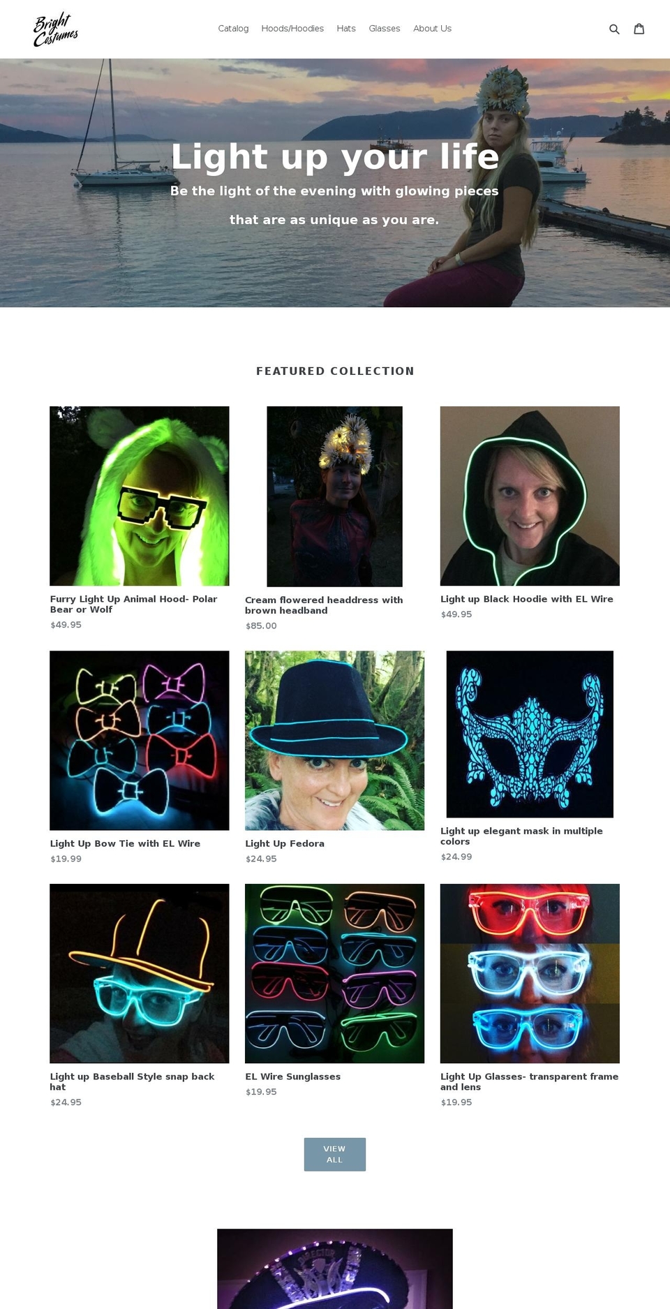brightcostumes.com — Shopify storefront screenshot