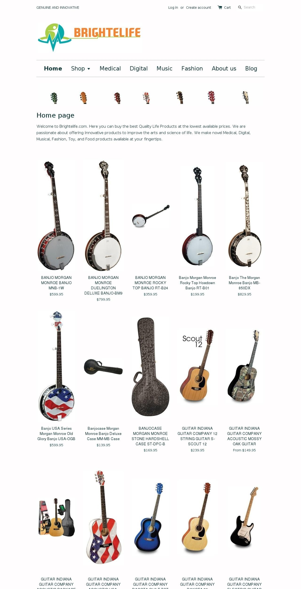 brightelife.com shopify website screenshot