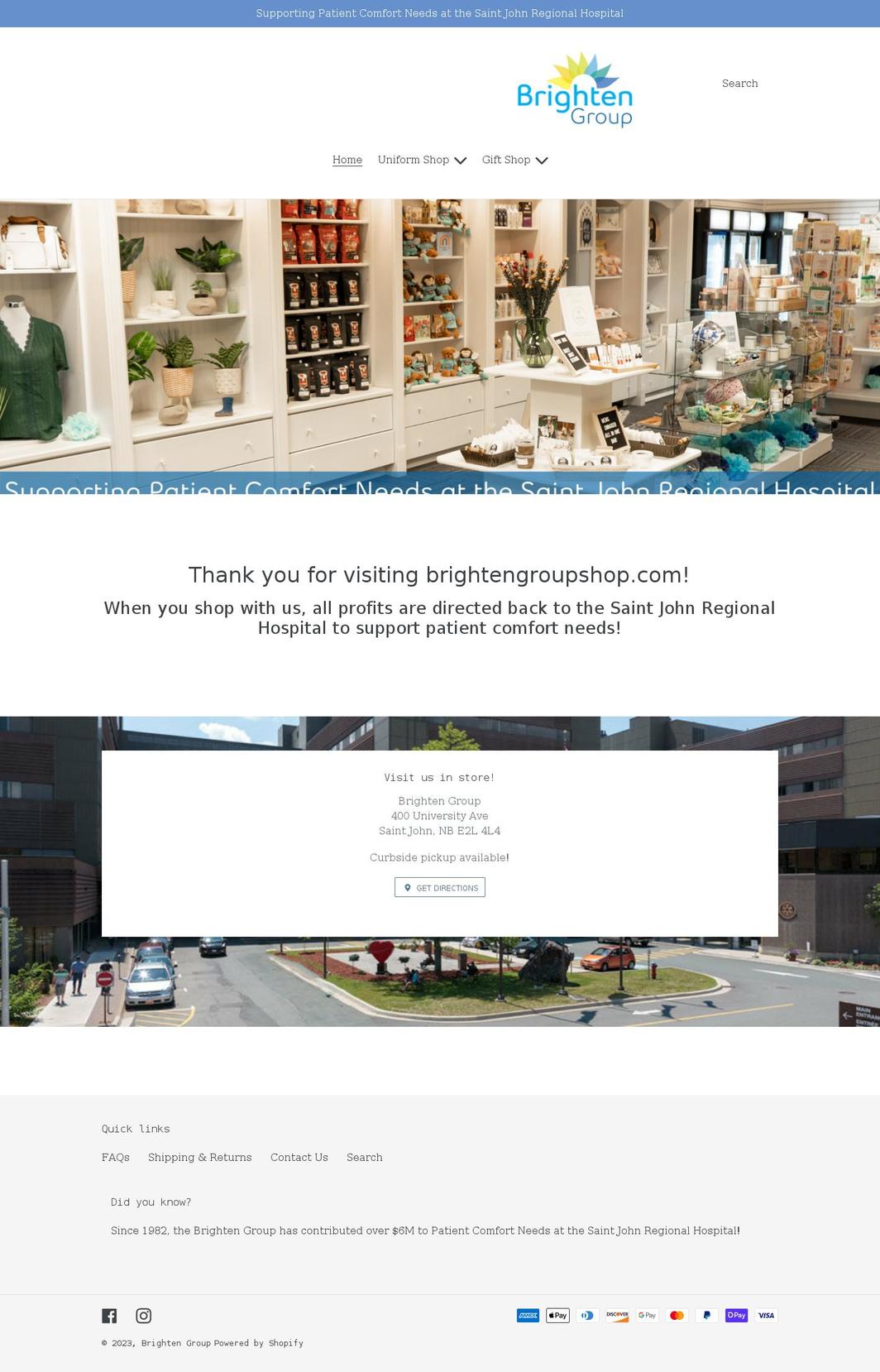 brightengroupshop.com shopify website screenshot