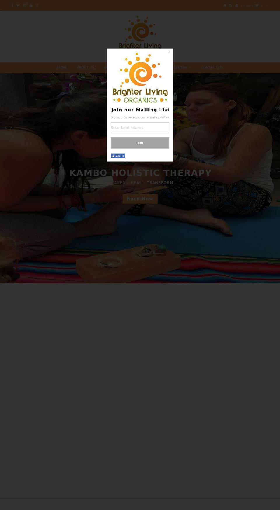 brighterlivingorganics.com shopify website screenshot