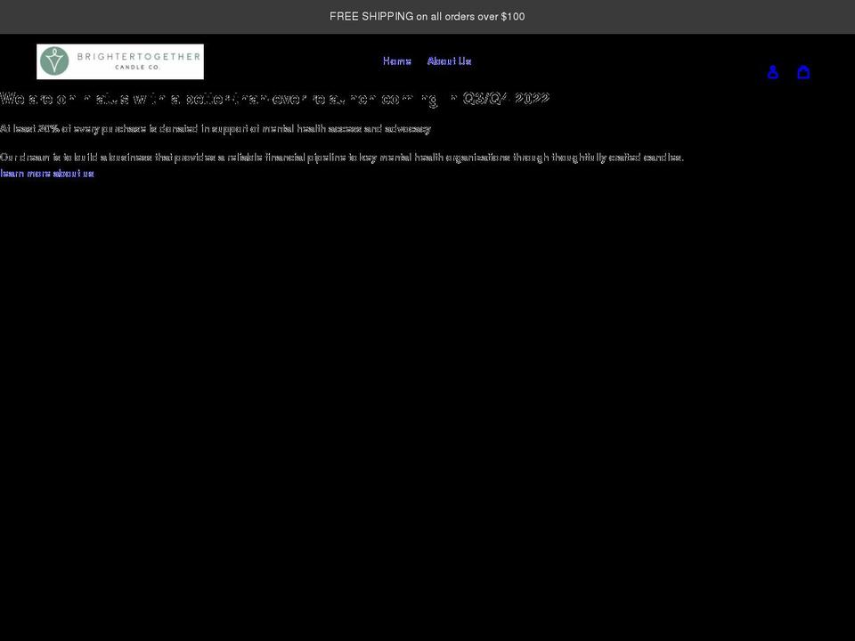 brightertogethercandleco.com shopify website screenshot