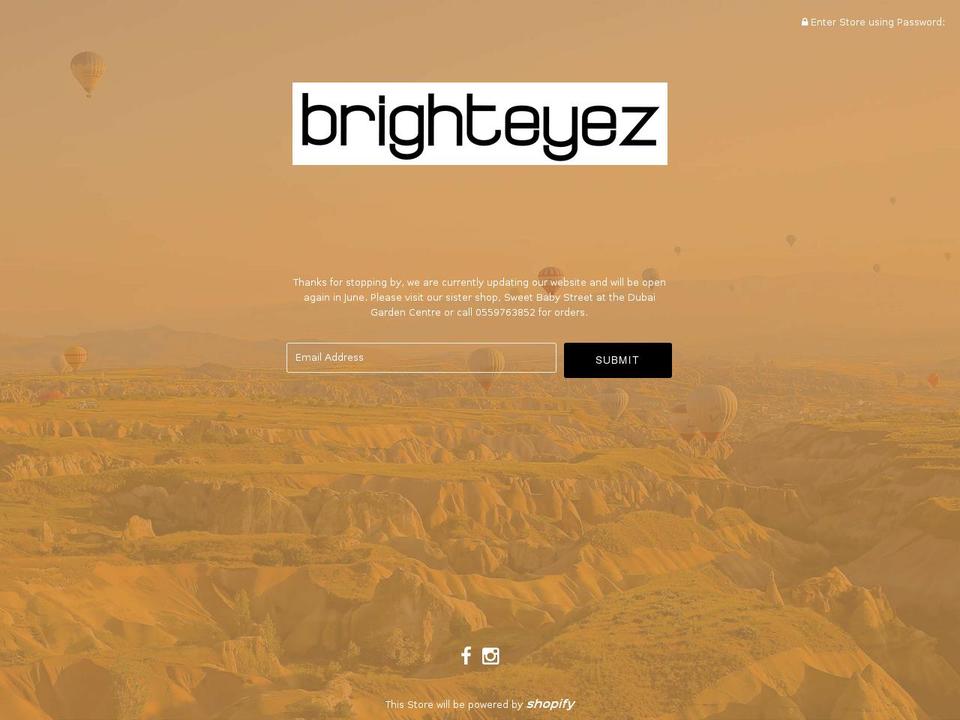 brighteyez.ae shopify website screenshot