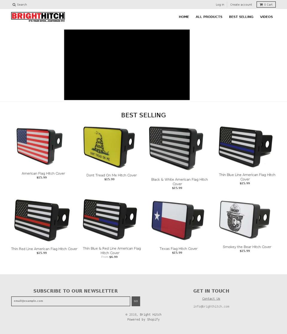 brighthitch.com — Shopify storefront screenshot