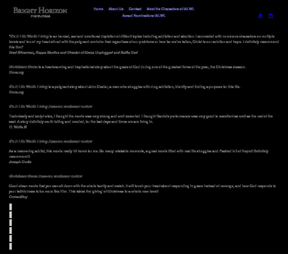 brighthorizonpictures.com shopify website screenshot