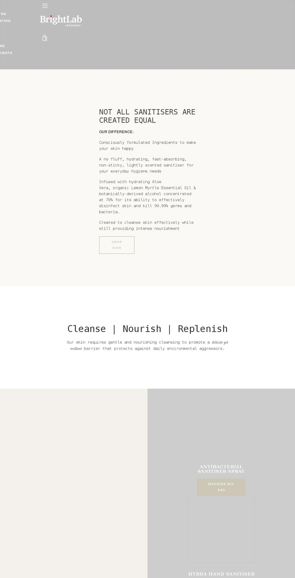 brightlab.com.au shopify website screenshot
