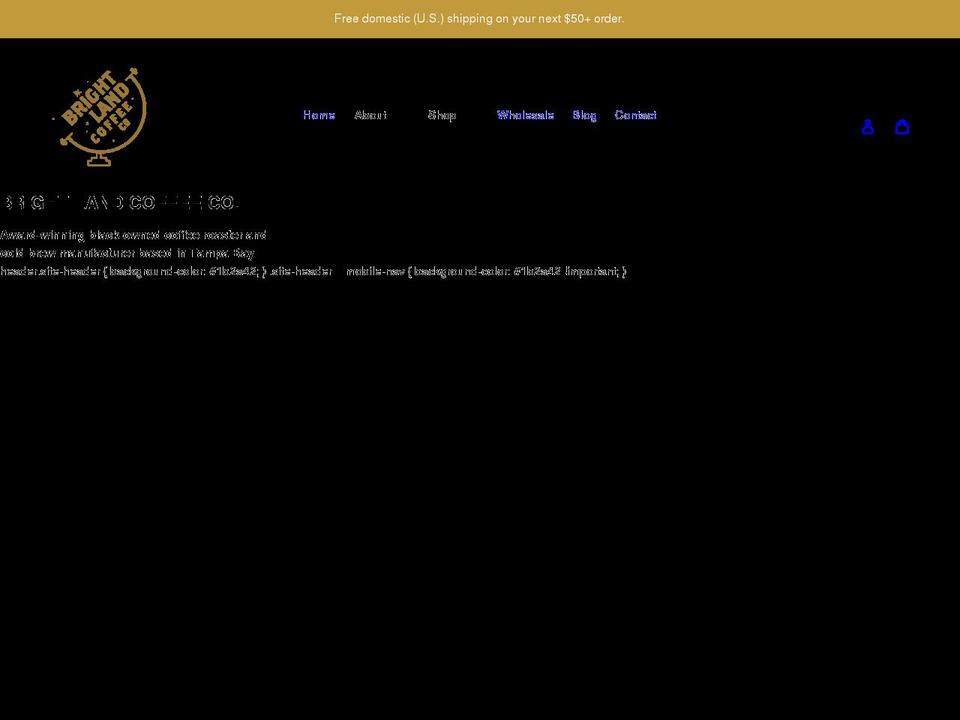 brightlandcoffee.com shopify website screenshot