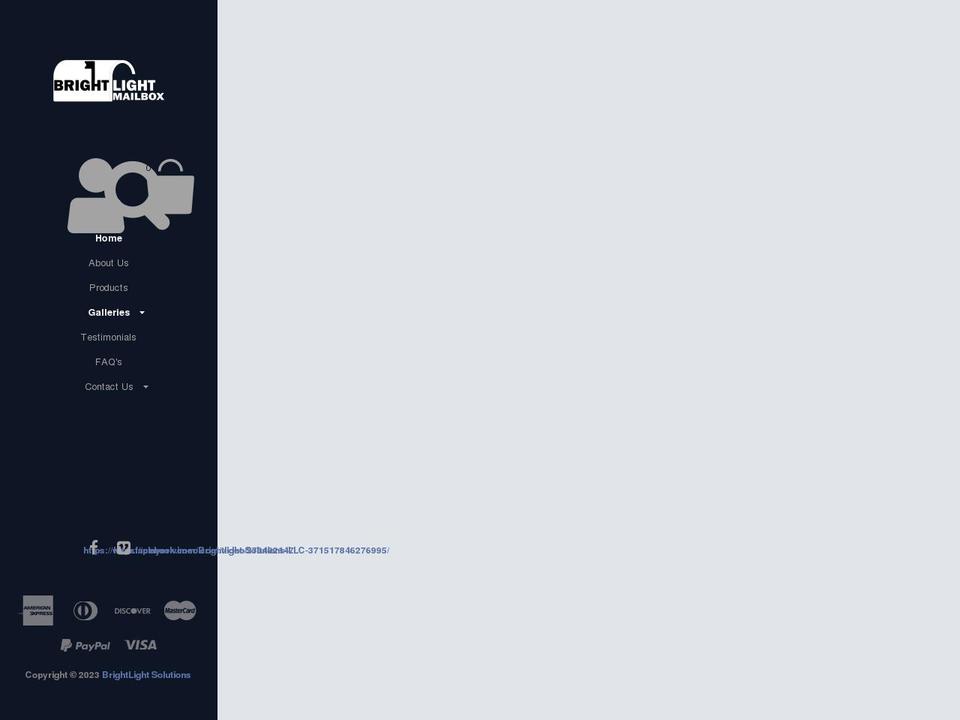 brightlight-mailboxes.com — Shopify storefront screenshot