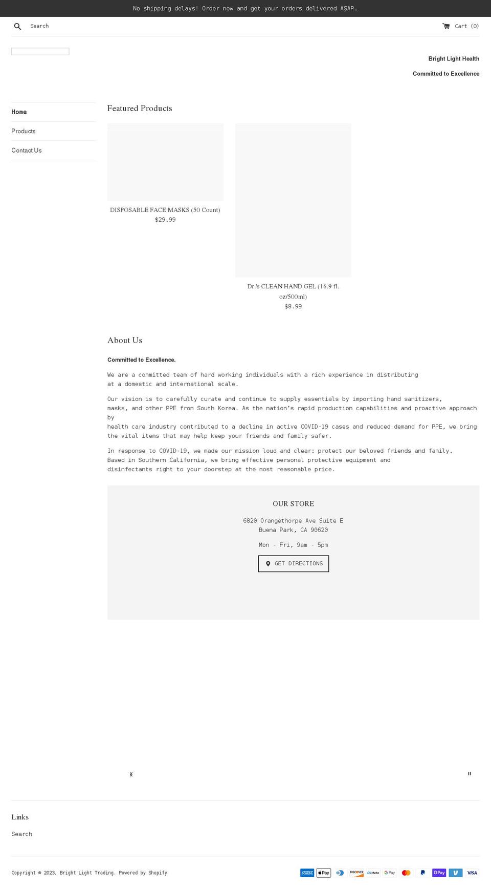 brightlighttrading.com shopify website screenshot