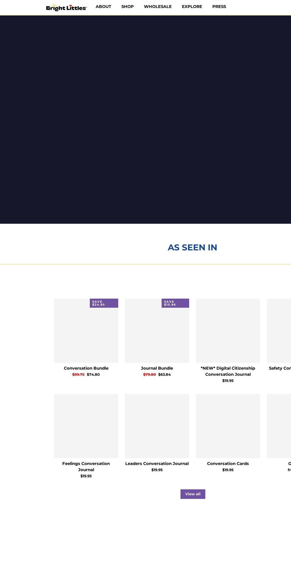 brightlittles.com shopify website screenshot