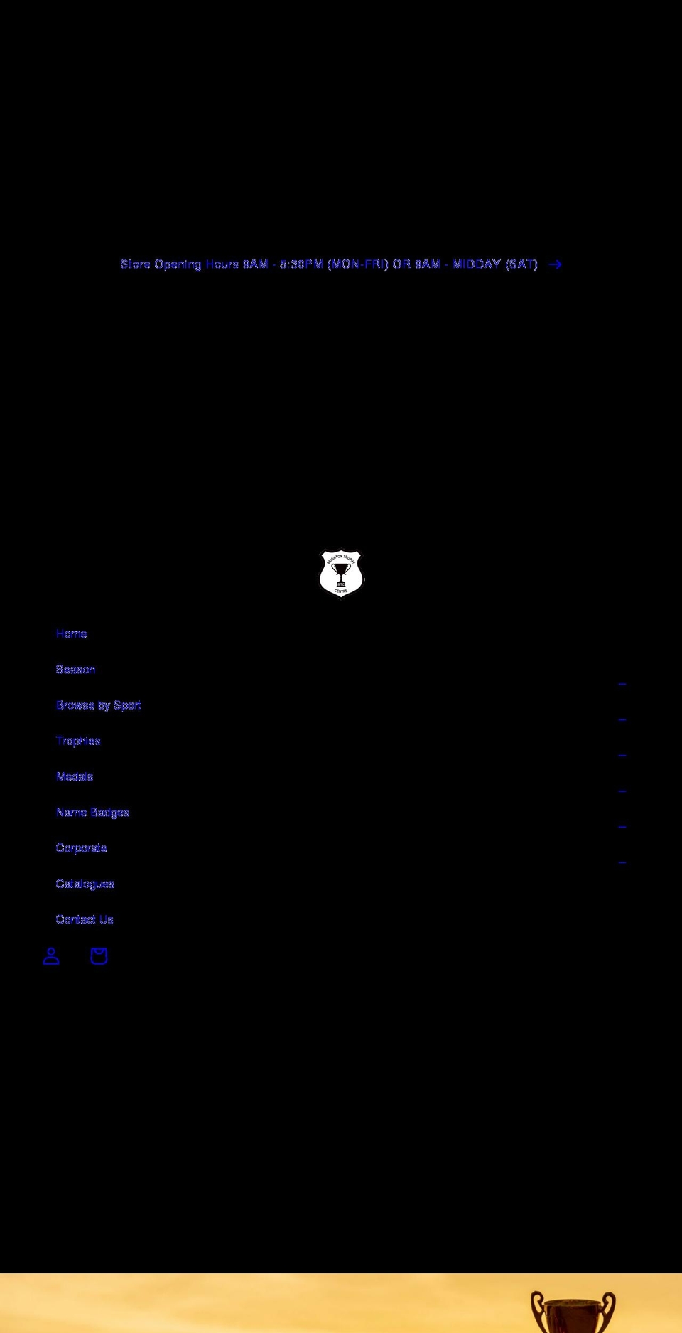 brightontrophycentre.com.au shopify website screenshot