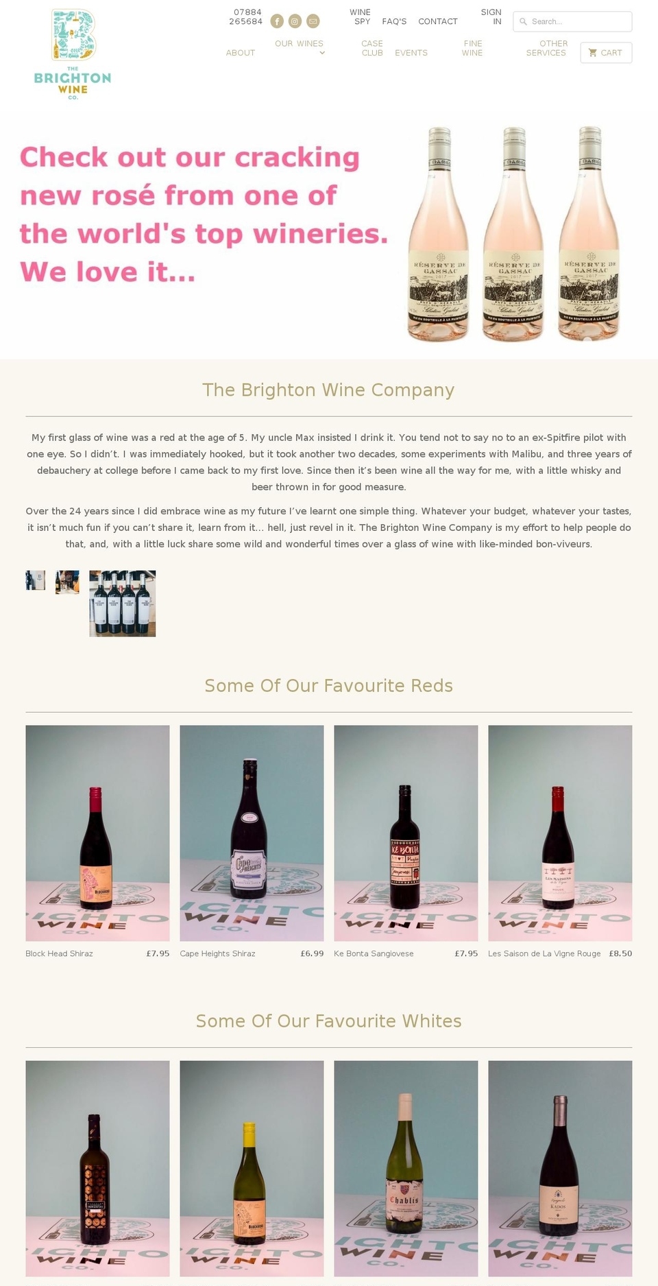 brightonwineco.com — Shopify storefront screenshot