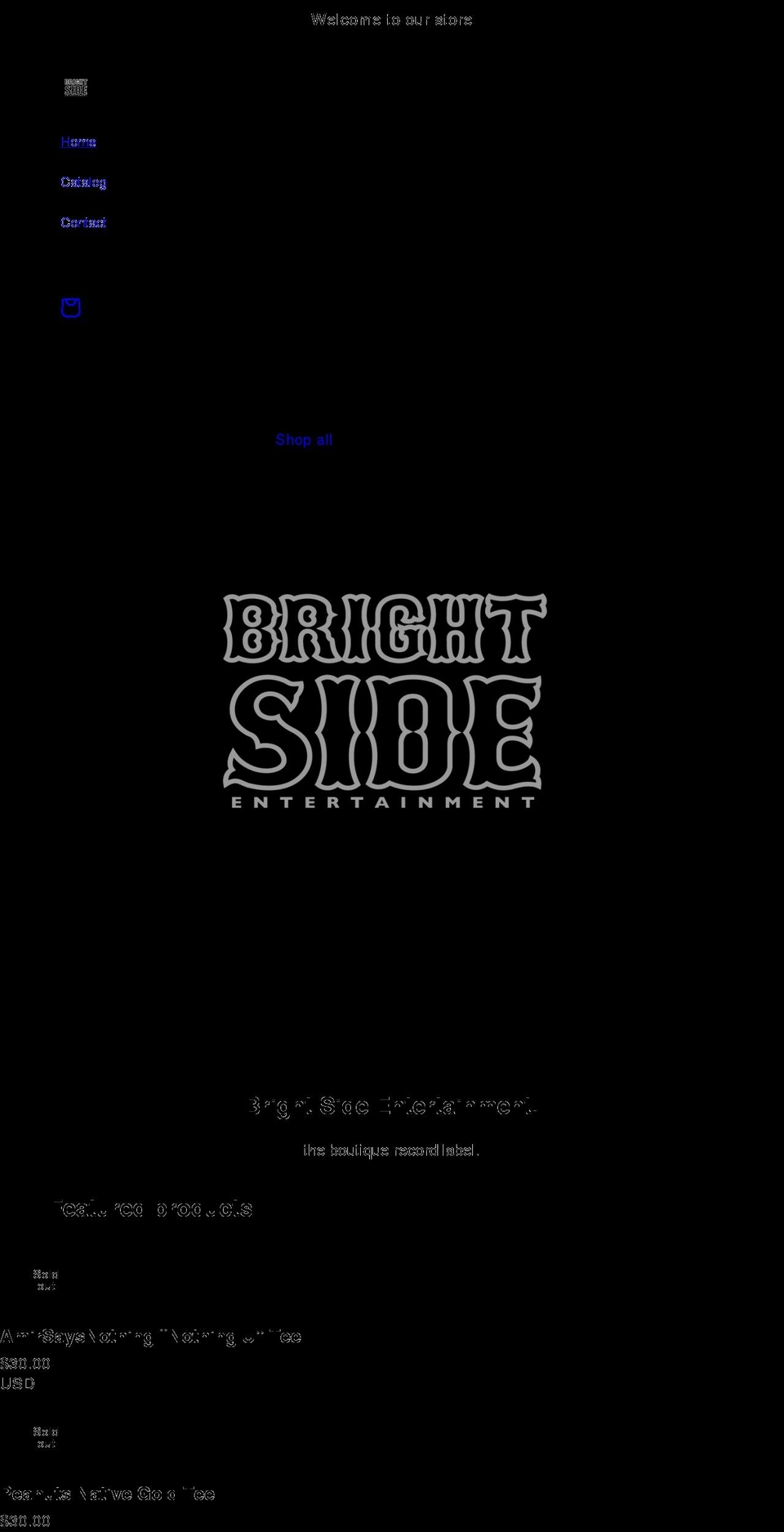 brightsideworldwide.com shopify website screenshot