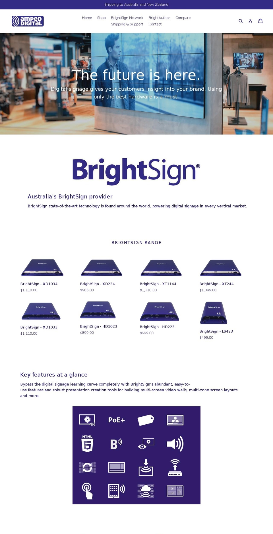 brightsign.com.au shopify website screenshot