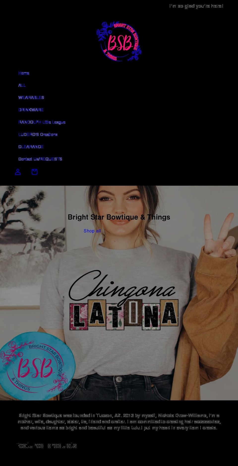 brightstarbowtique.com shopify website screenshot