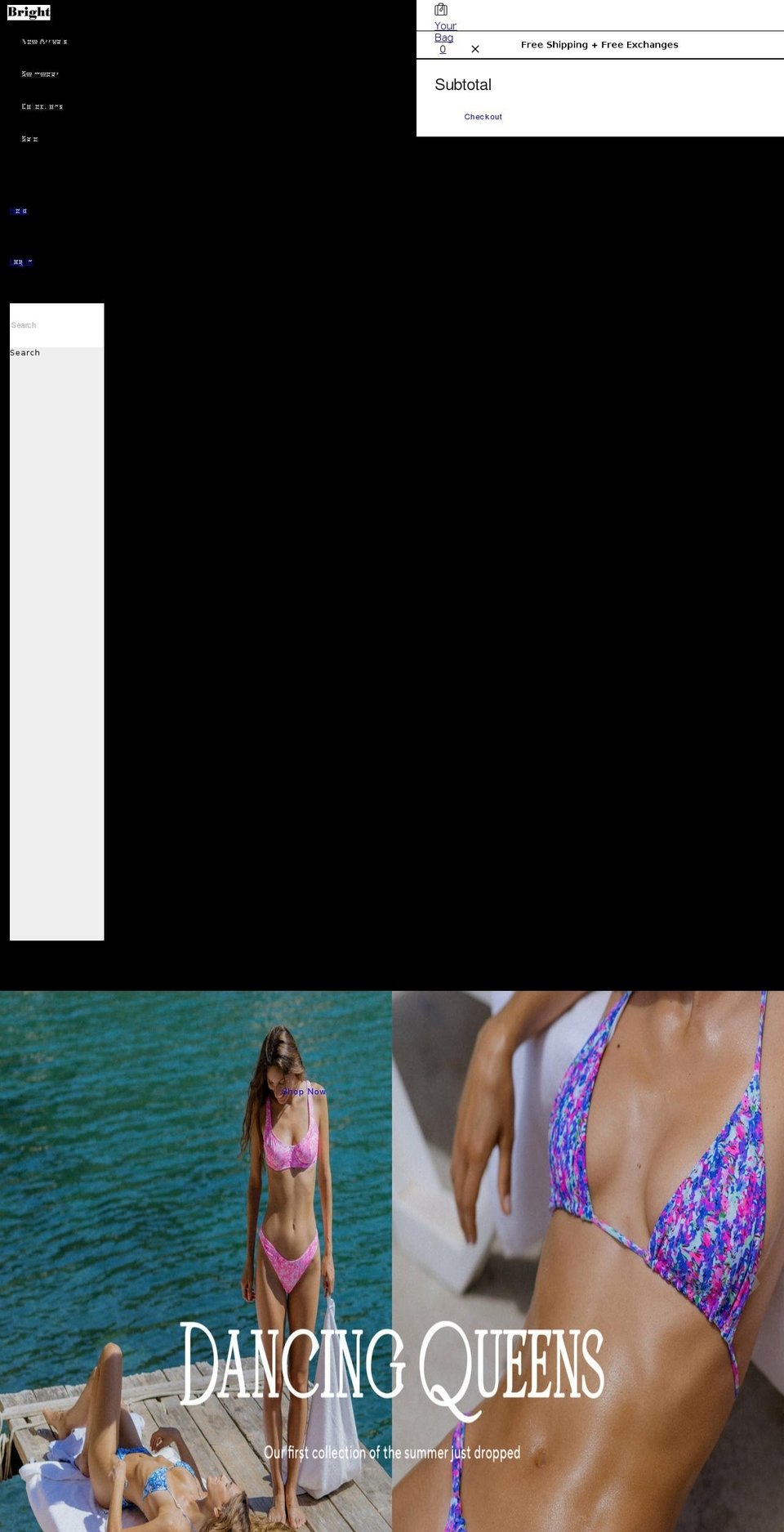 brightswimwear.se shopify website screenshot