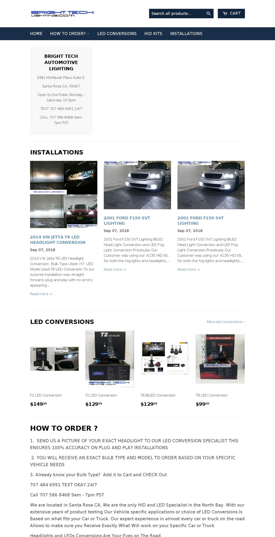 brighttechlighting.com — Shopify storefront screenshot