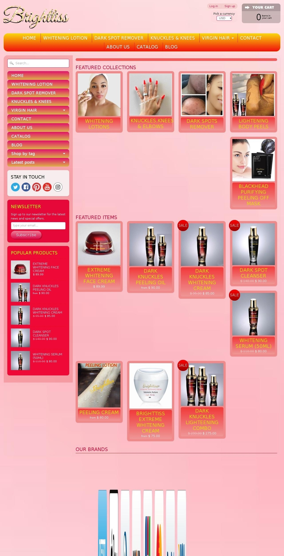 brighttiss.com shopify website screenshot