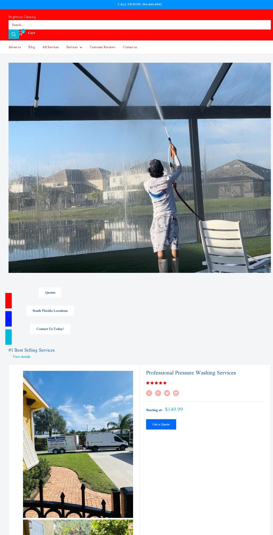 brightwayexteriorservices.com shopify website screenshot