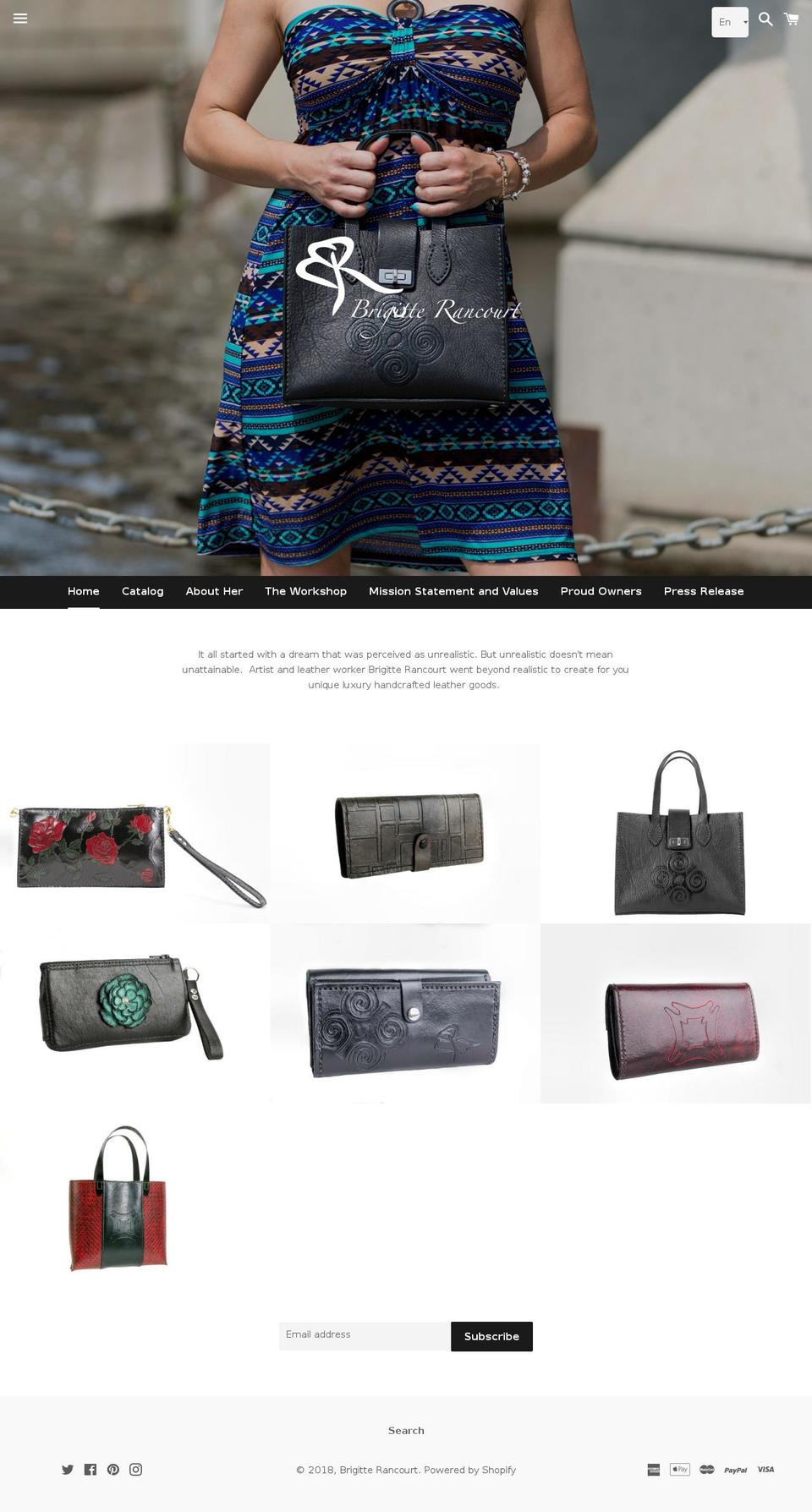 brigitterancourt.com — Shopify storefront screenshot