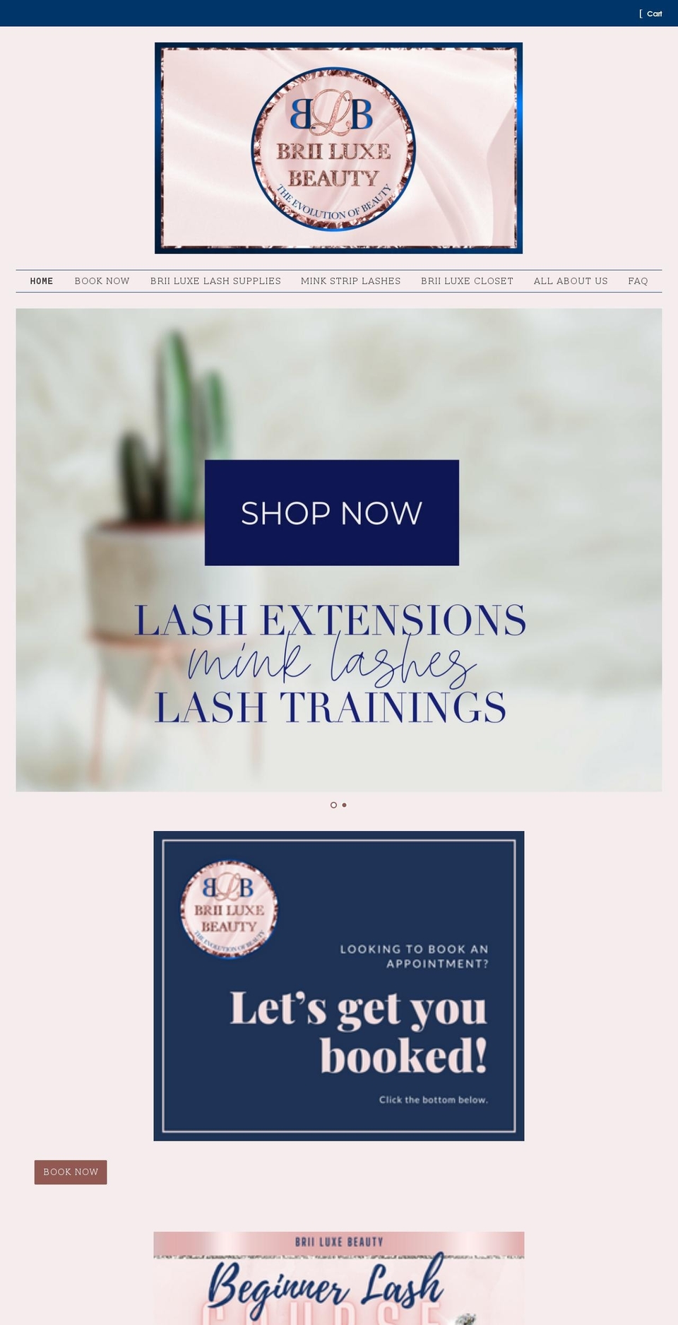 briiluxebeauty.com shopify website screenshot