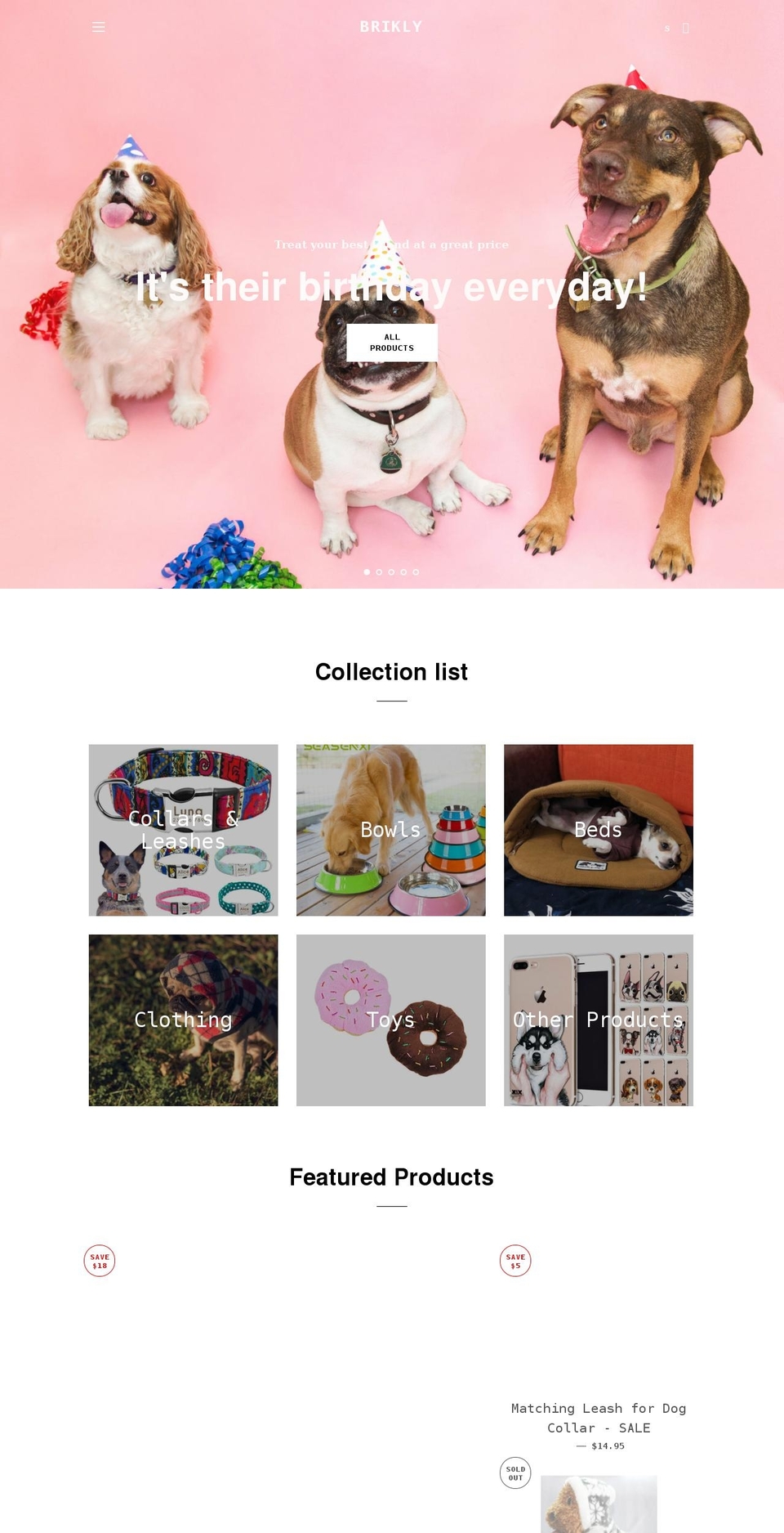 briklystore.com shopify website screenshot