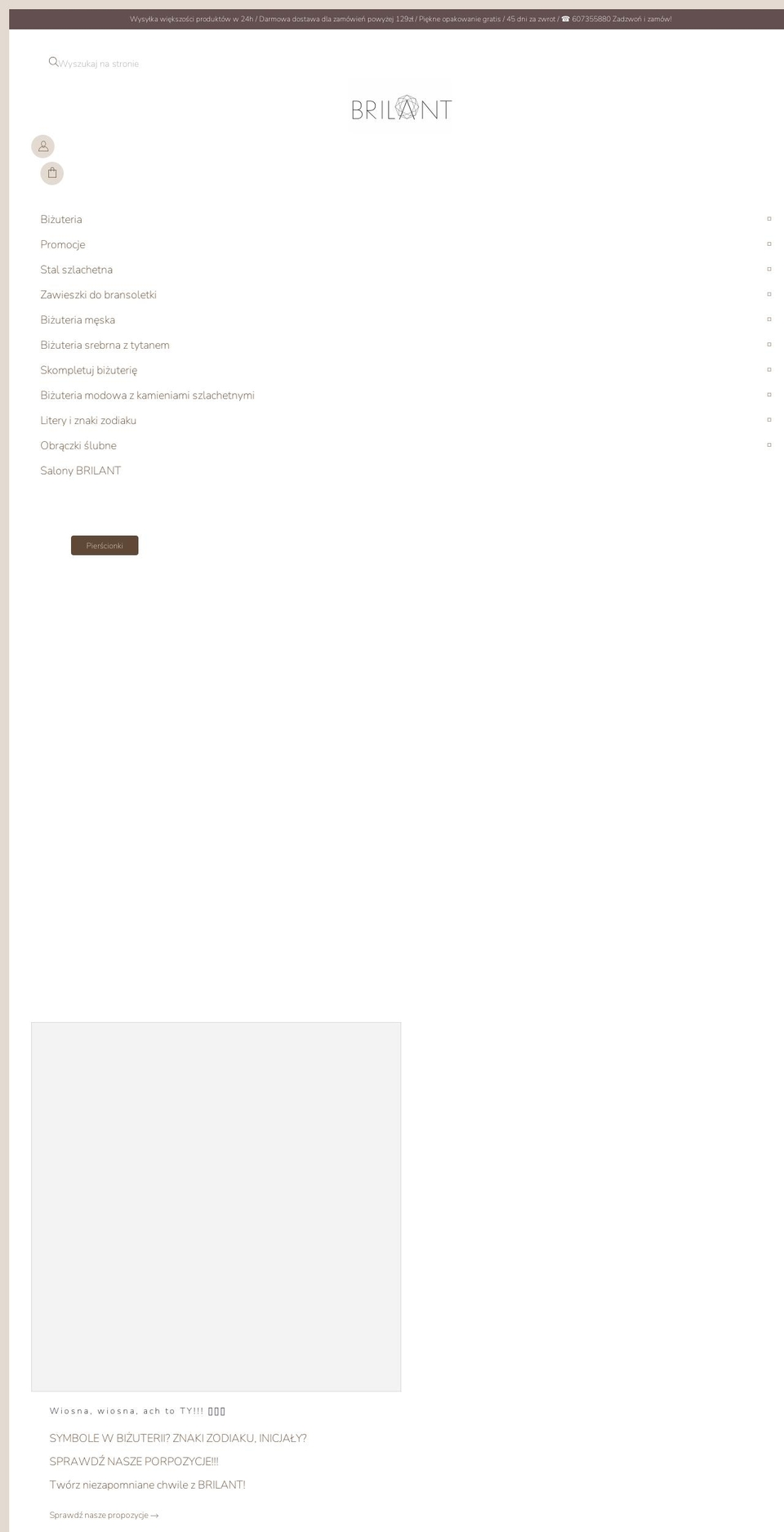 brilant.pl shopify website screenshot