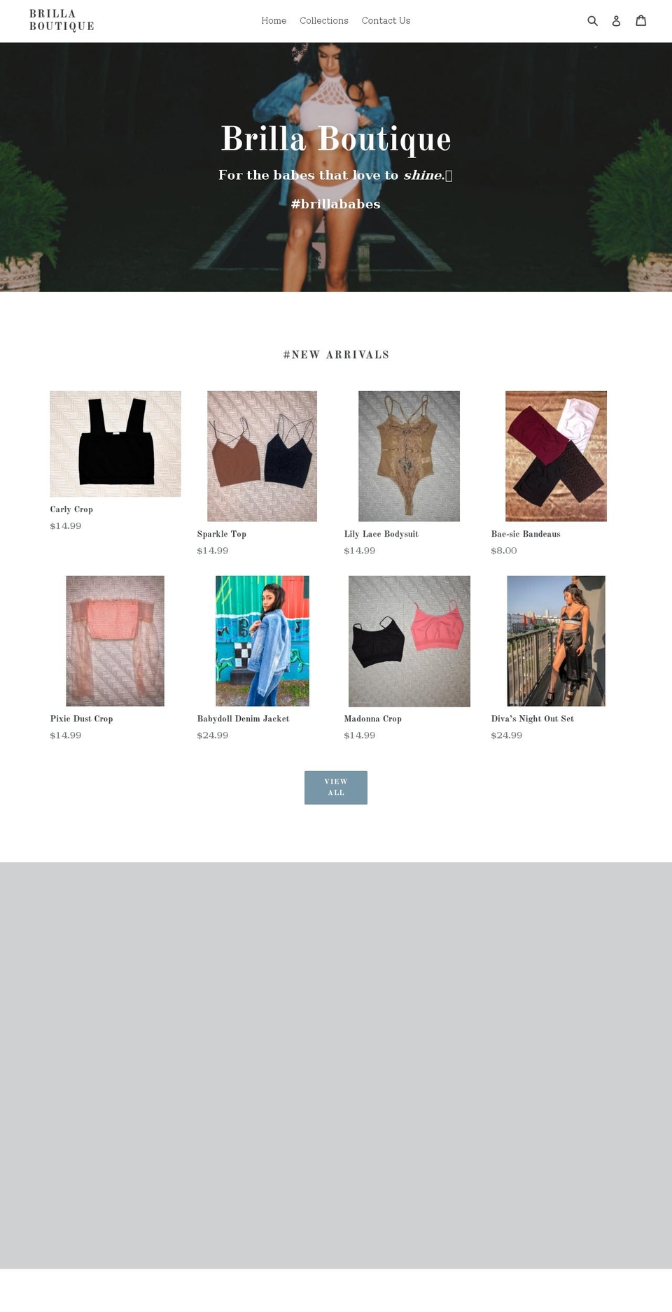 brillaboutique.com — Shopify storefront screenshot