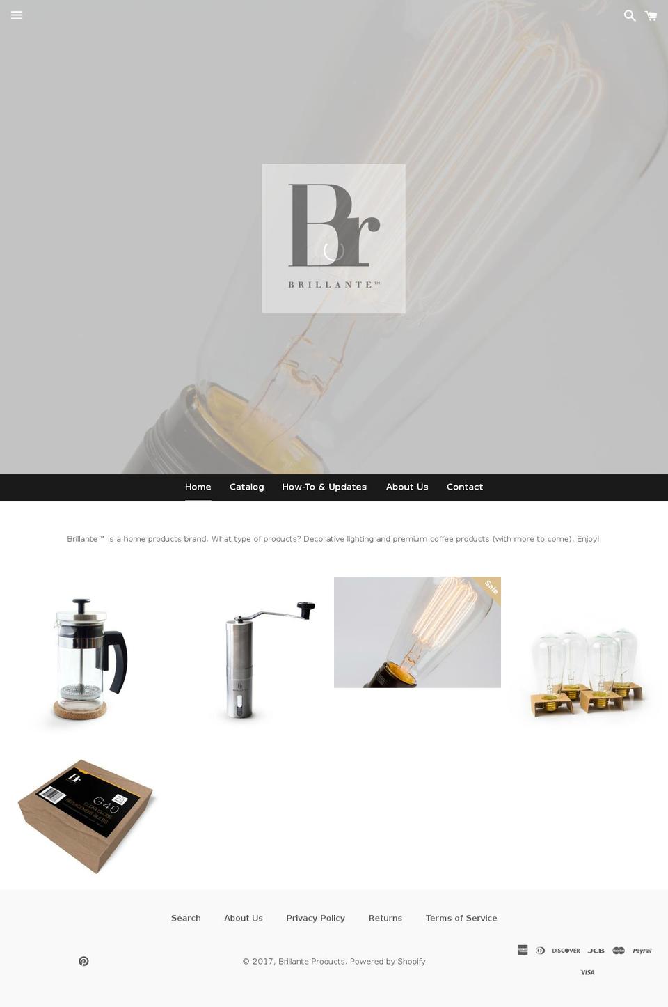 brillanteproducts.com shopify website screenshot