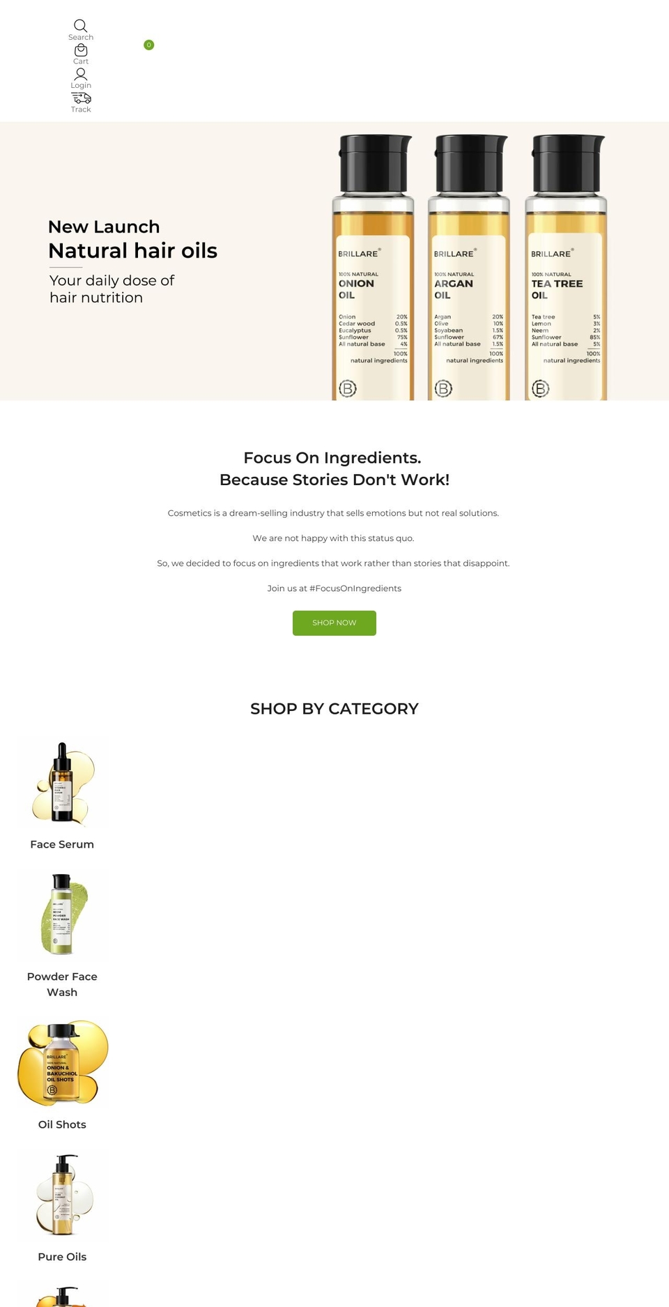 brillare.co.in shopify website screenshot