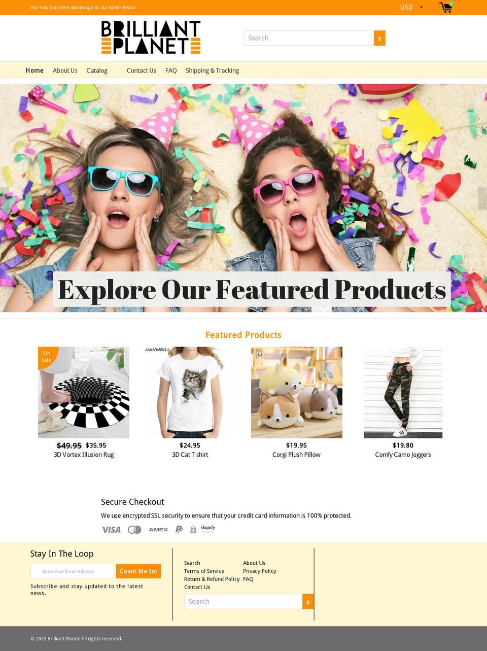 brilliant-planet.com shopify website screenshot