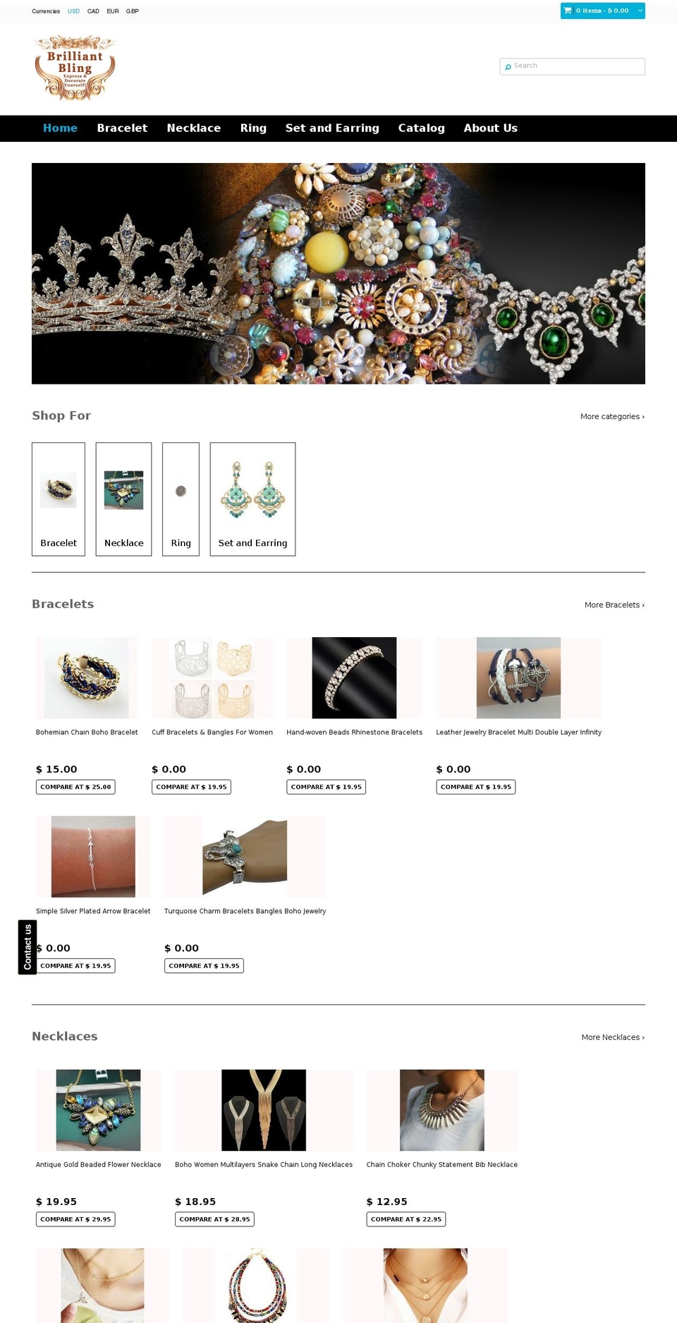 extreme-theme-updated Shopify theme site example brilliantbling.com