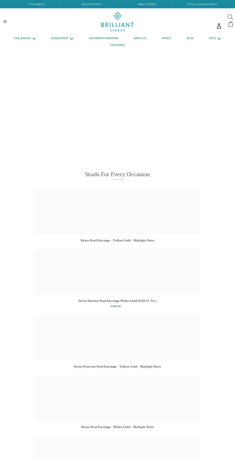brilliantcarbon.com shopify website screenshot
