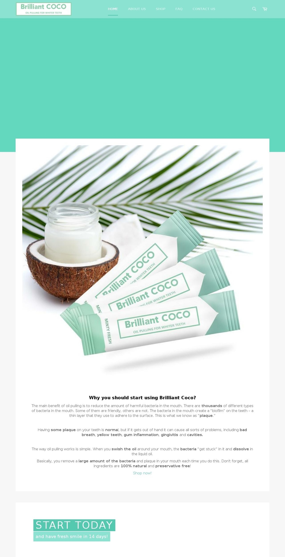 brilliantcoco.com — Shopify storefront screenshot