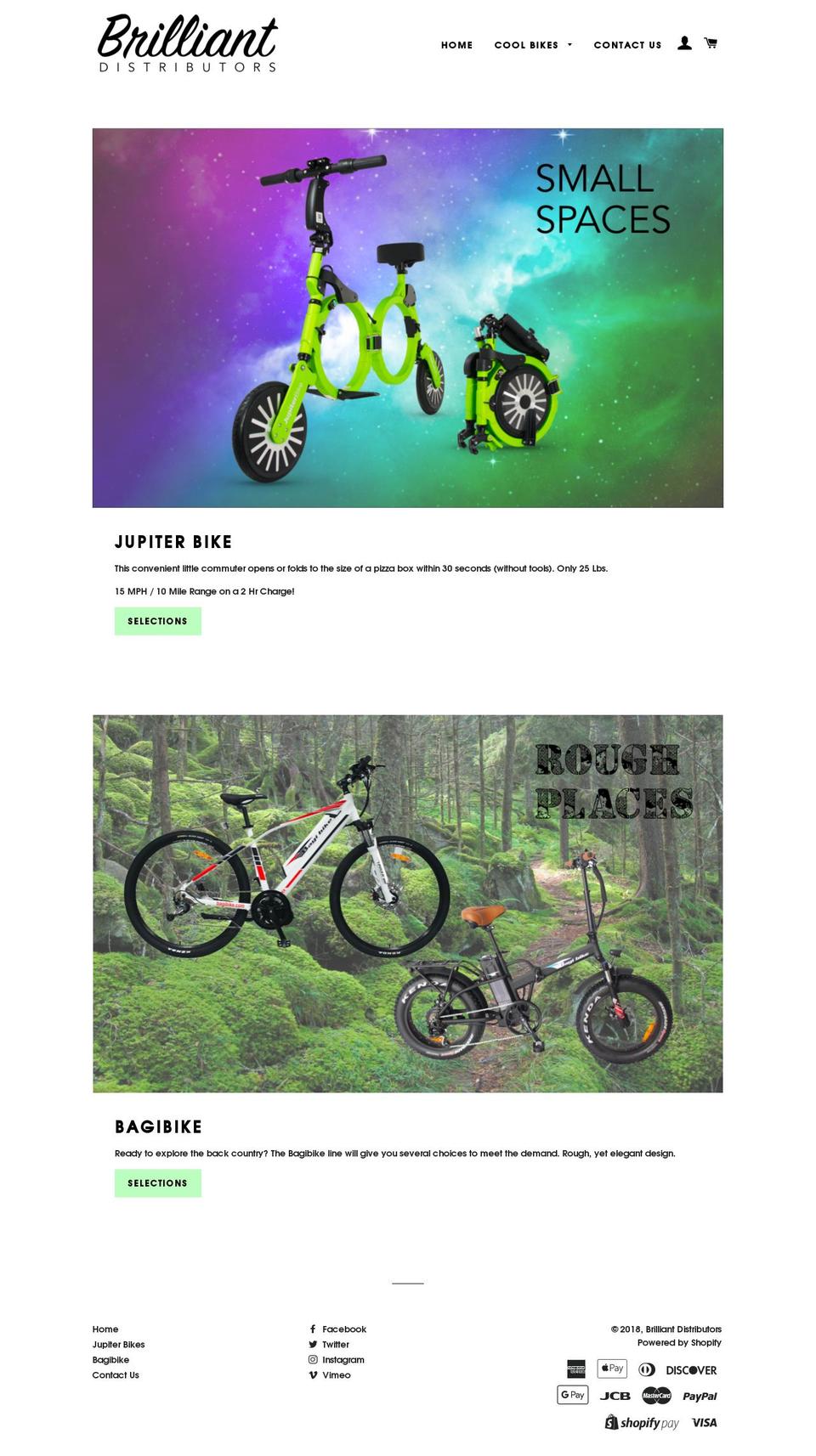 brilliantdistributors.com — Shopify storefront screenshot