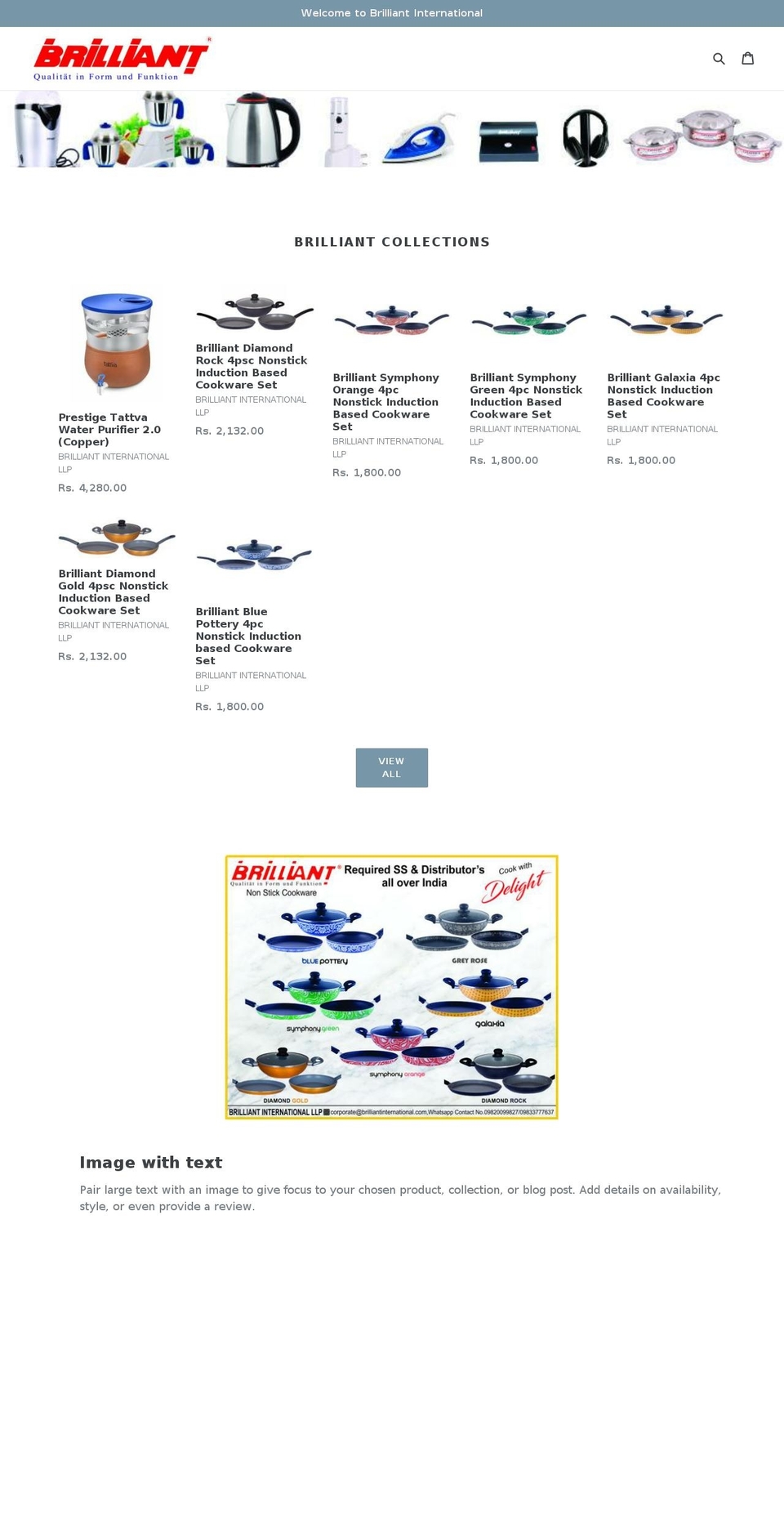 brilliantgalleria.com — Shopify storefront screenshot