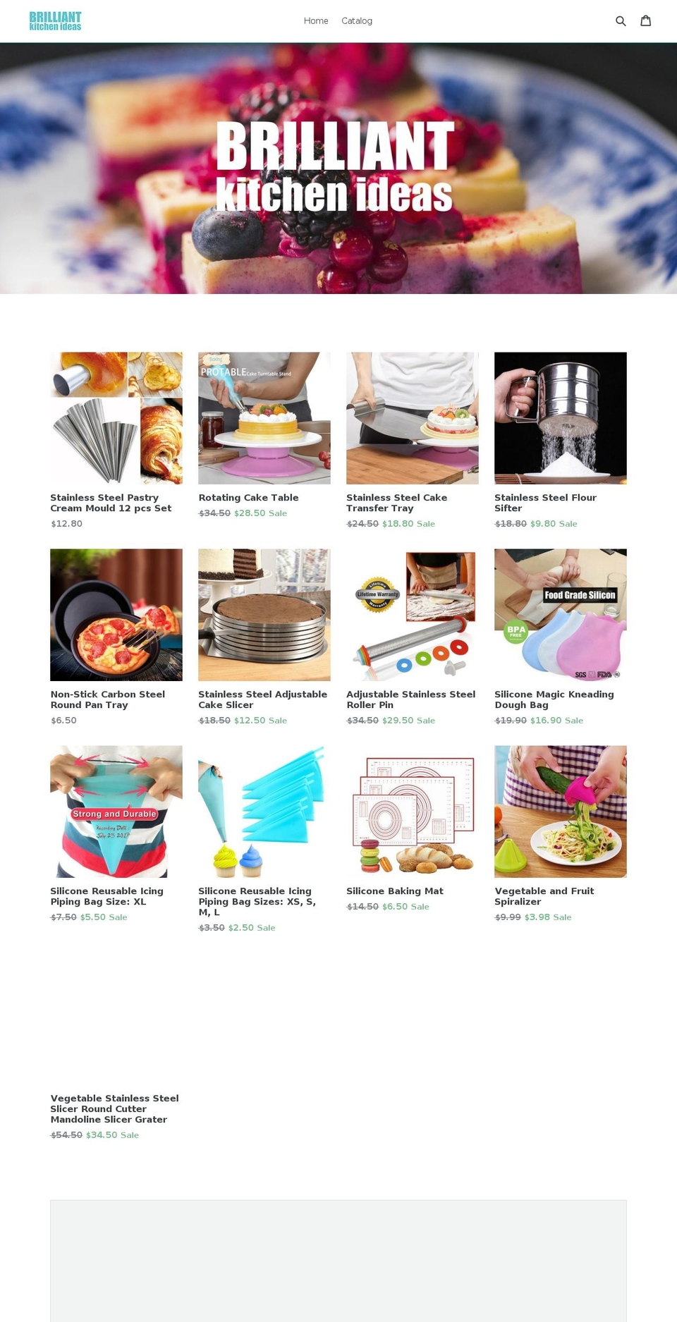 brilliantkitchenideas.com — Shopify storefront screenshot