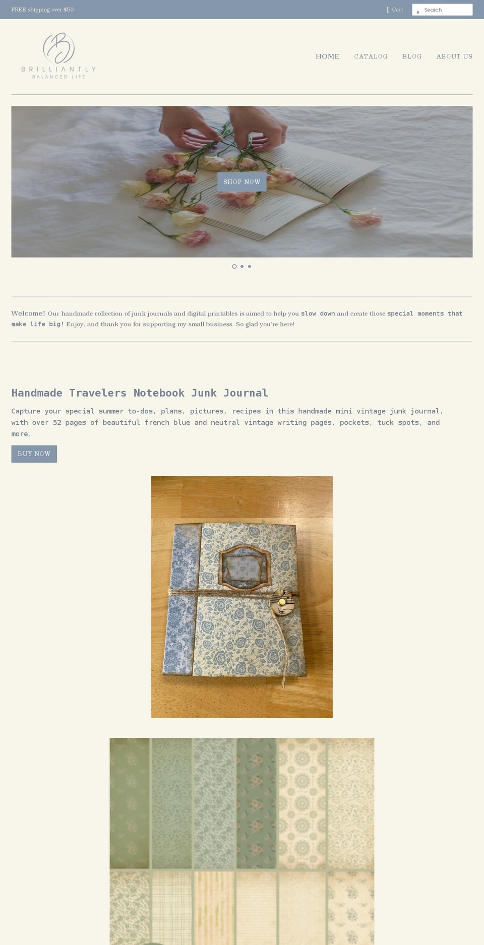brilliantlybalancedlife.com shopify website screenshot